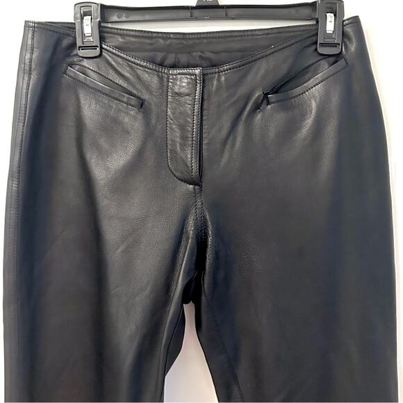 ELEMENTS by VAKKO - women's black faux leather pants - size 6 - Picture 2 of 10